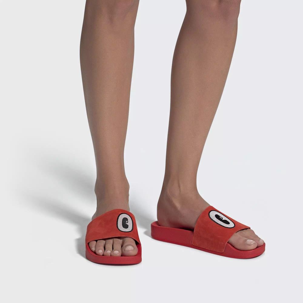 Adidas Adilette Chanclas Rojos Para Mujer (MX-60987)